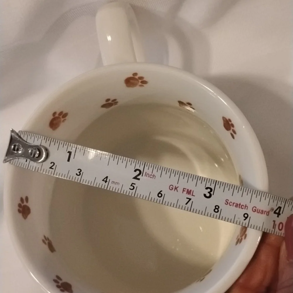 Cooksmart England Dog-Themed Ceramic Mug with Paw Prints